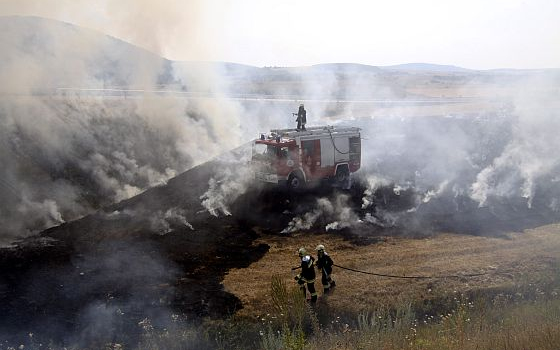 Égett az erdő Balatongyöröknél